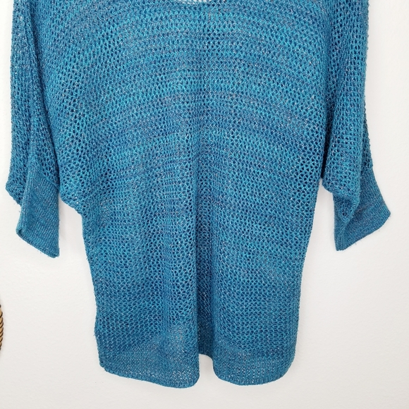 August Silk See-through Knit Mesh Tunic Sweater - Picture 6 of 10